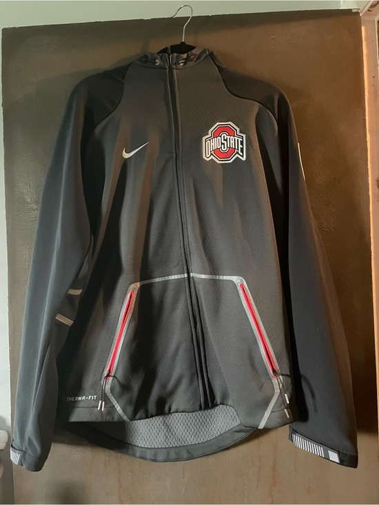 Nike Jackets & Blazers - Nike Black Ohio State Lightweight Hooded Jacket with Red Accents